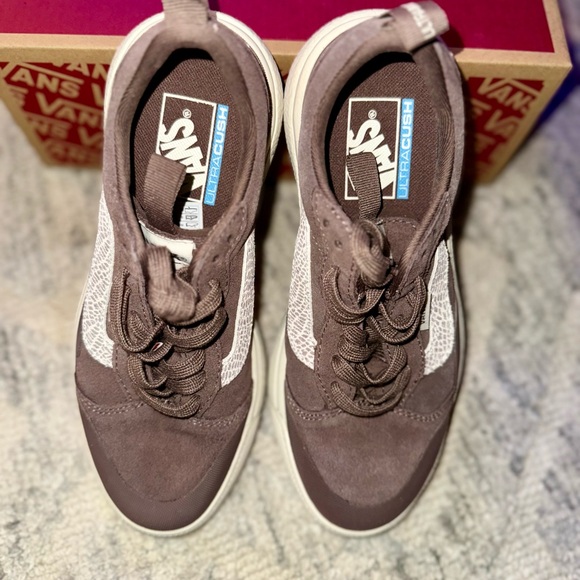 Vans Men's Taupe and White Sneakers - Picture 2 of 3